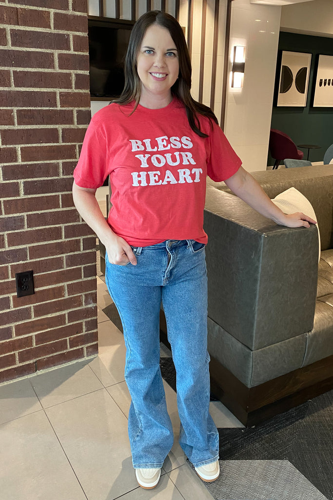 Bless Your Heart Red Top - Lyla's: Clothing, Decor & More - Plano Boutique