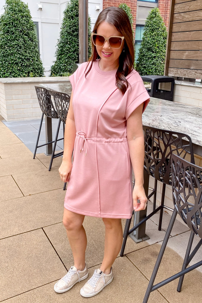 Perfect Harmony Pleated Antique Rose Dress - Lyla's: Clothing, Decor & More - Plano Boutique