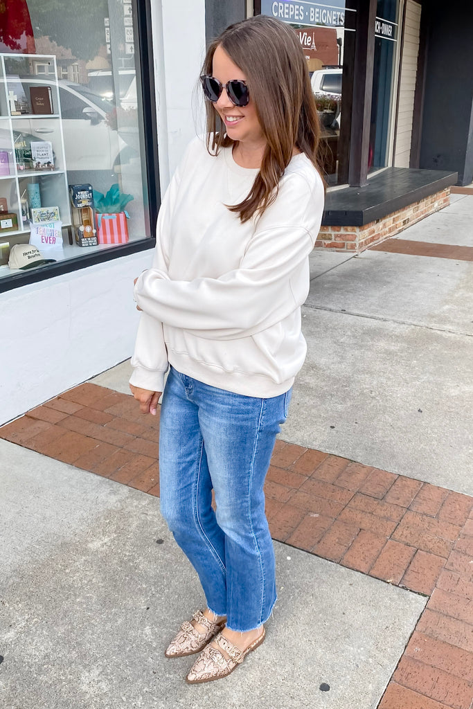 Throw on And Go Cozy Cream Sweater - Lyla's: Clothing, Decor & More - Plano Boutique