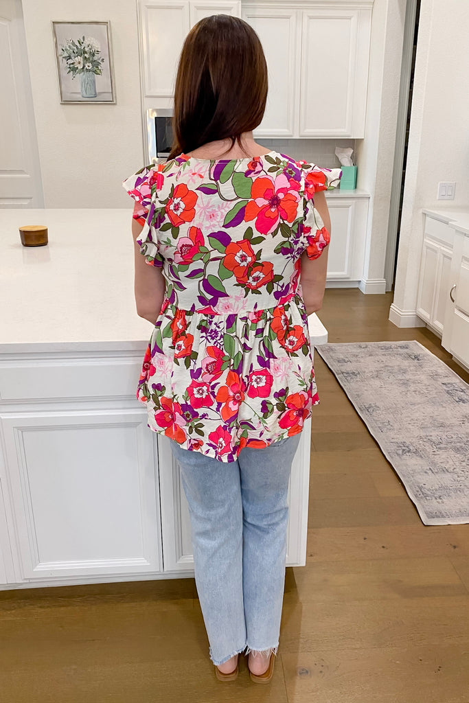 Take It All Back Floral Print Top - Lyla's: Clothing, Decor & More - Plano Boutique