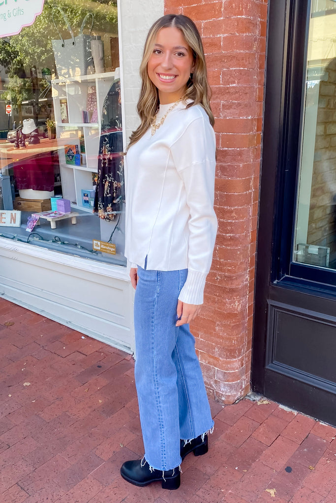 Winter Essential Cozy Ivory Sweater - Lyla's: Clothing, Decor & More - Plano Boutique