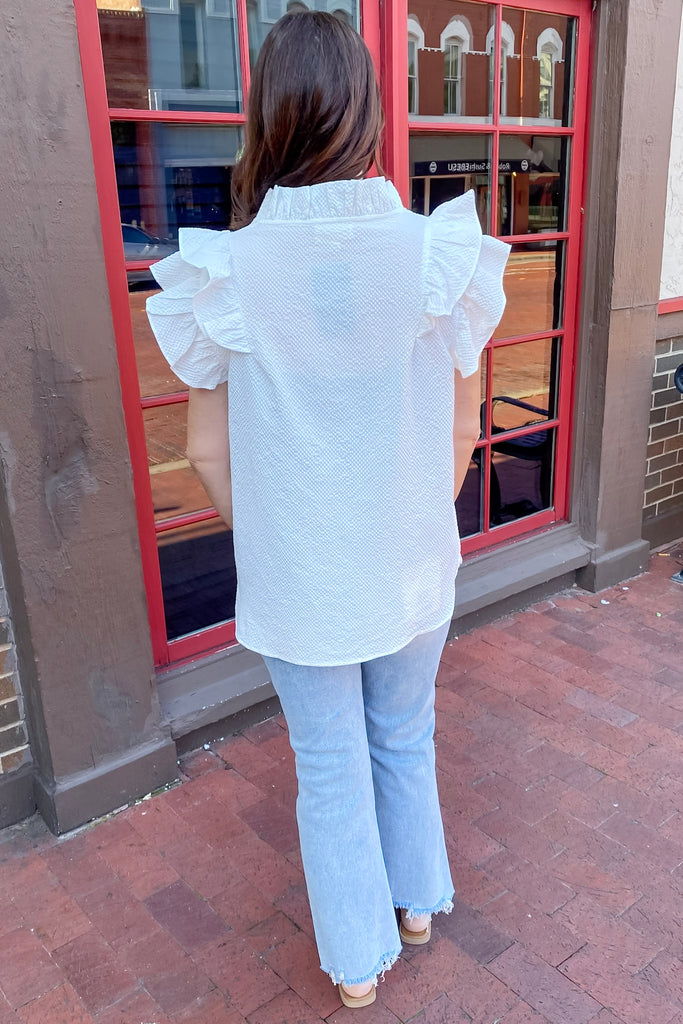An Icon Textured White Top - Lyla's: Clothing, Decor & More - Plano Boutique