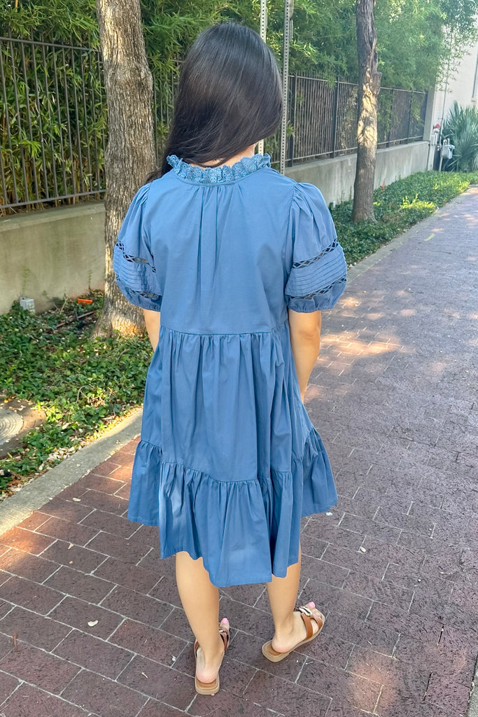 Dance The Night Blue Lace Dress - Lyla's: Clothing, Decor & More - Plano Boutique