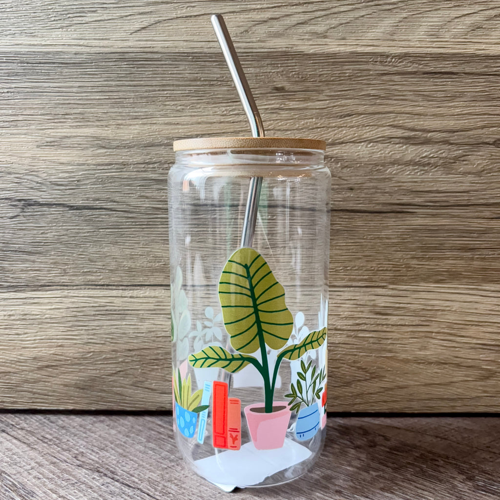 Potted Plants Glass Can - Lyla's: Clothing, Decor & More - Plano Boutique