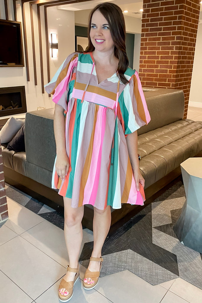 Center Of The Ring Multi Colored Dress - Lyla's: Clothing, Decor & More - Plano Boutique