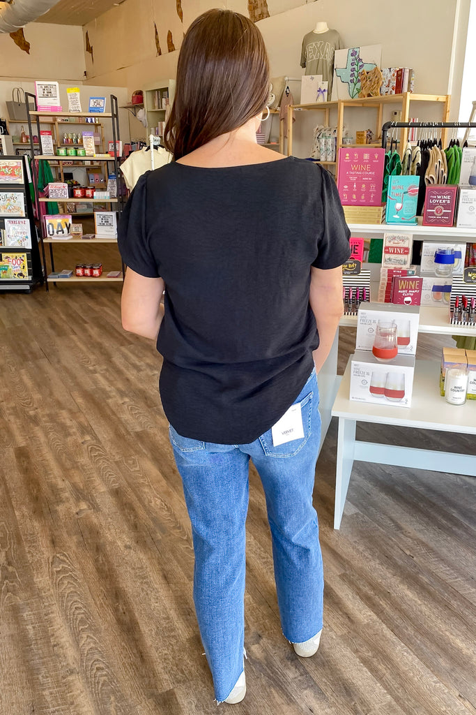 Wonder About You Black Top - Lyla's: Clothing, Decor & More - Plano Boutique