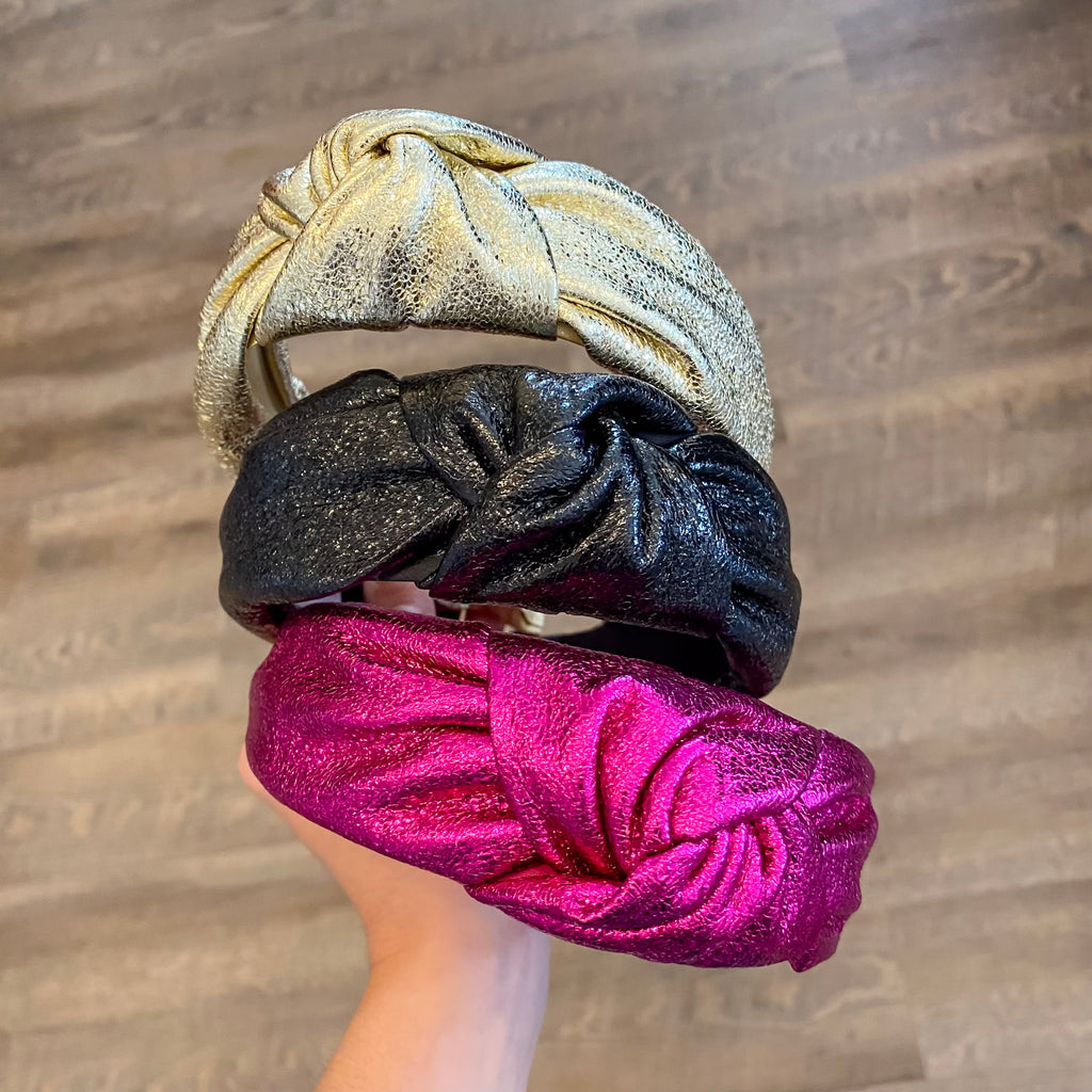 Metallic Knotted Headband - Lyla's: Clothing, Decor & More - Plano Boutique