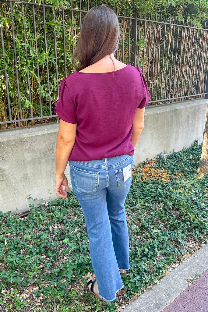 Wonder About You Burgundy Top - Lyla's: Clothing, Decor & More - Plano Boutique