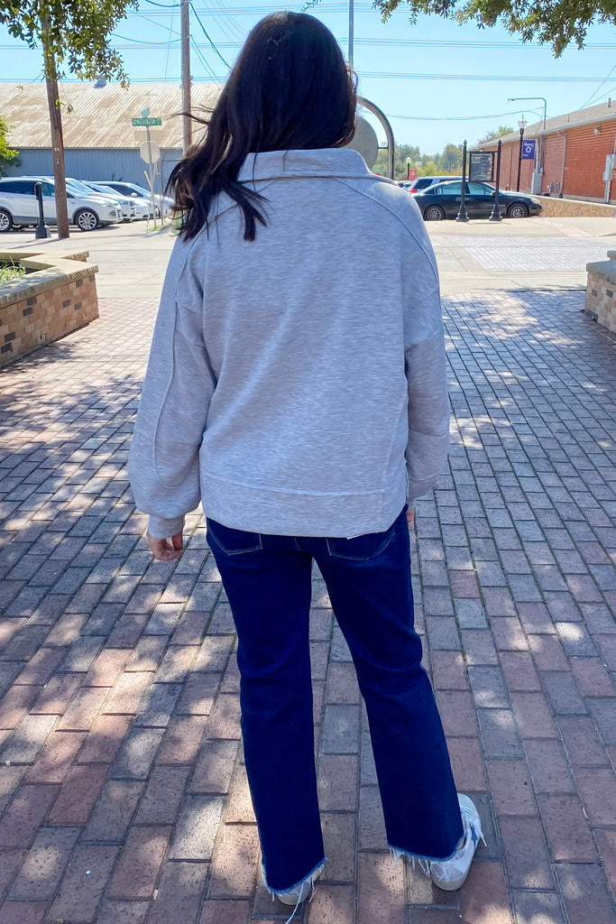 Buttery Soft Grey Pullover - Lyla's: Clothing, Decor & More - Plano Boutique