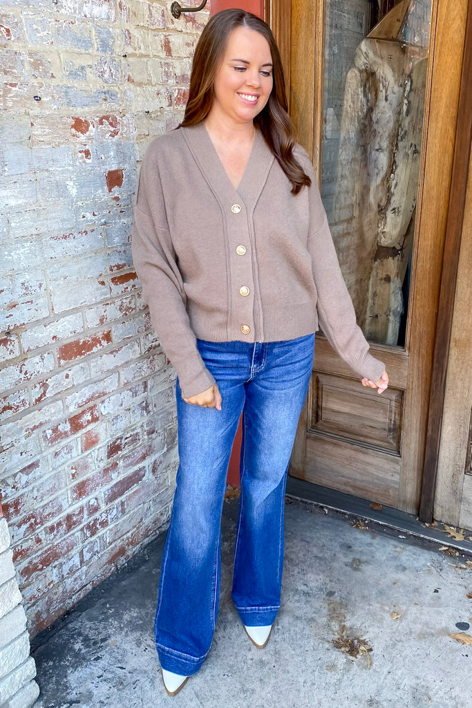 How Are You Mocha Button Cardigan - Lyla's: Clothing, Decor & More - Plano Boutique