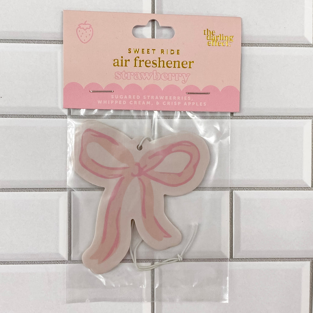 Bow Pink Sweet Ride Car Air Freshener - Lyla's: Clothing, Decor & More - Plano Boutique