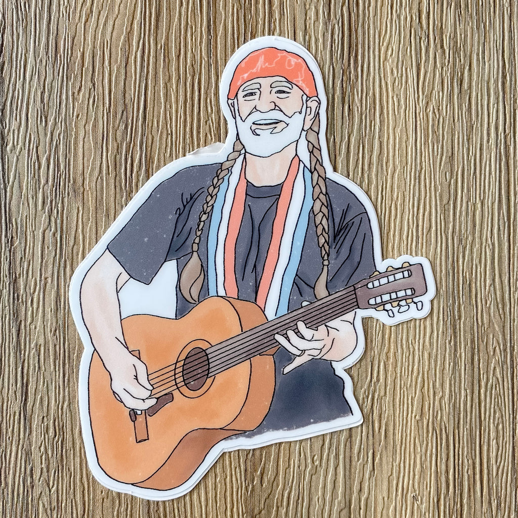 Willie Nelson Print Sticker - Lyla's: Clothing, Decor & More - Plano Boutique