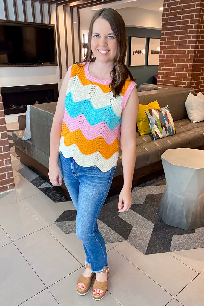 Take A Ride With Me Colorblock Crochet Top - Lyla's: Clothing, Decor & More - Plano Boutique