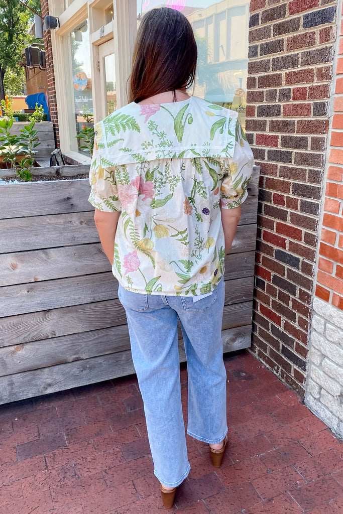 Leave an Impression Floral Print Cream Top - Lyla's: Clothing, Decor & More - Plano Boutique