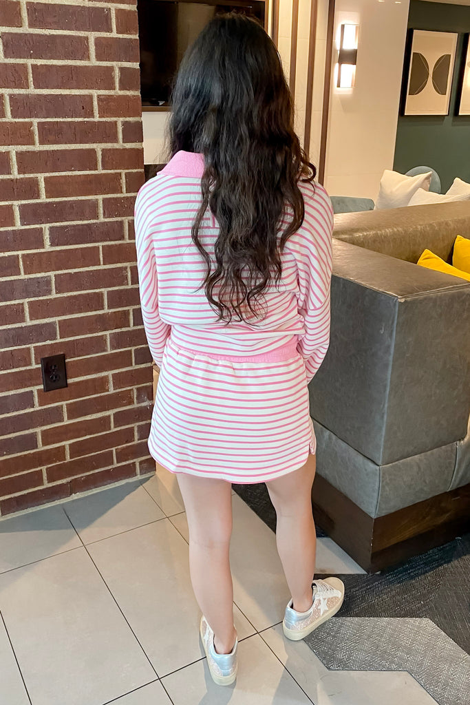 Sweet On You Pink Striped Skort - Lyla's: Clothing, Decor & More - Plano Boutique