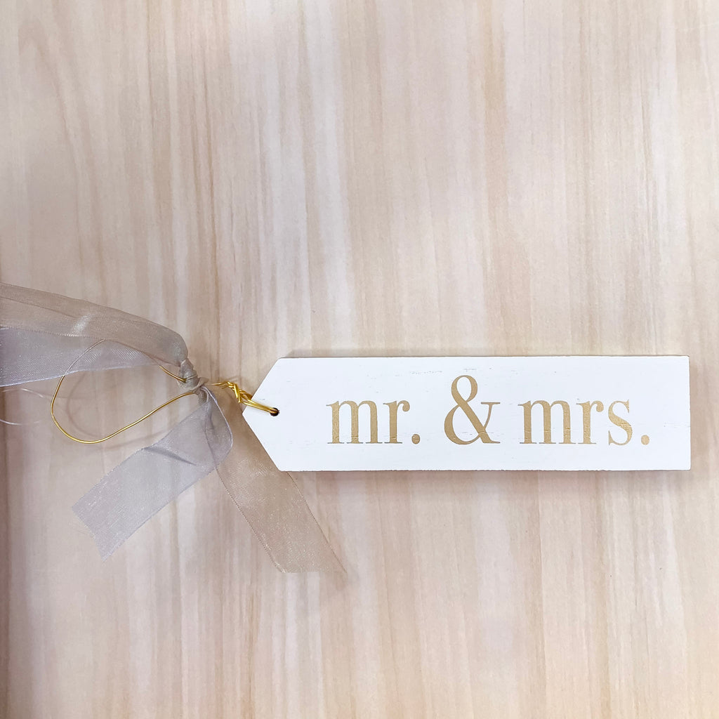 Mr. & Mrs. Wood Ornament - Lyla's: Clothing, Decor & More - Plano Boutique