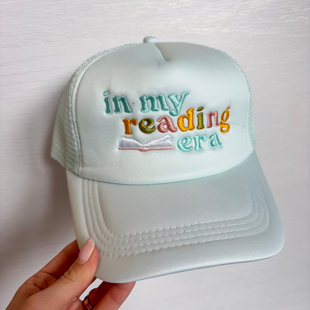 Embroidered Trucker Hat - In My Reading Era - Lyla's: Clothing, Decor & More - Plano Boutique