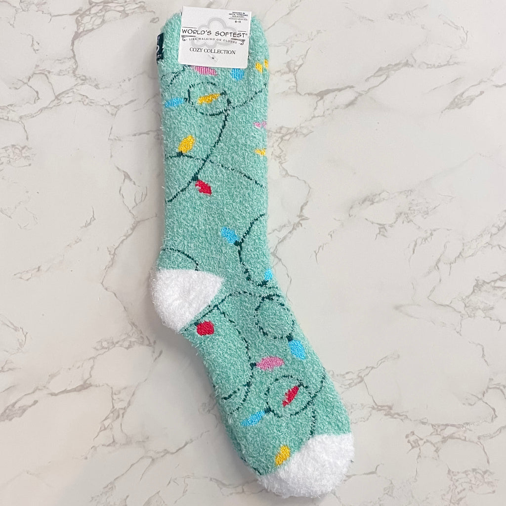 Holiday Lights Ladies Socks - Lyla's: Clothing, Decor & More - Plano Boutique