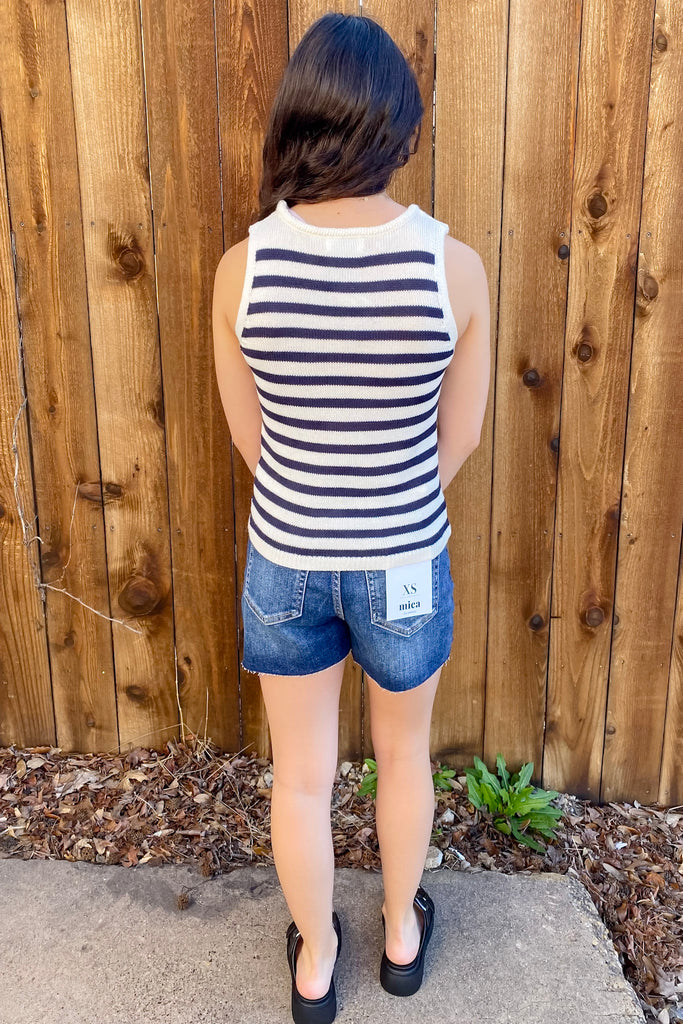 Party in The USA Navy Striped Top - Lyla's: Clothing, Decor & More - Plano Boutique