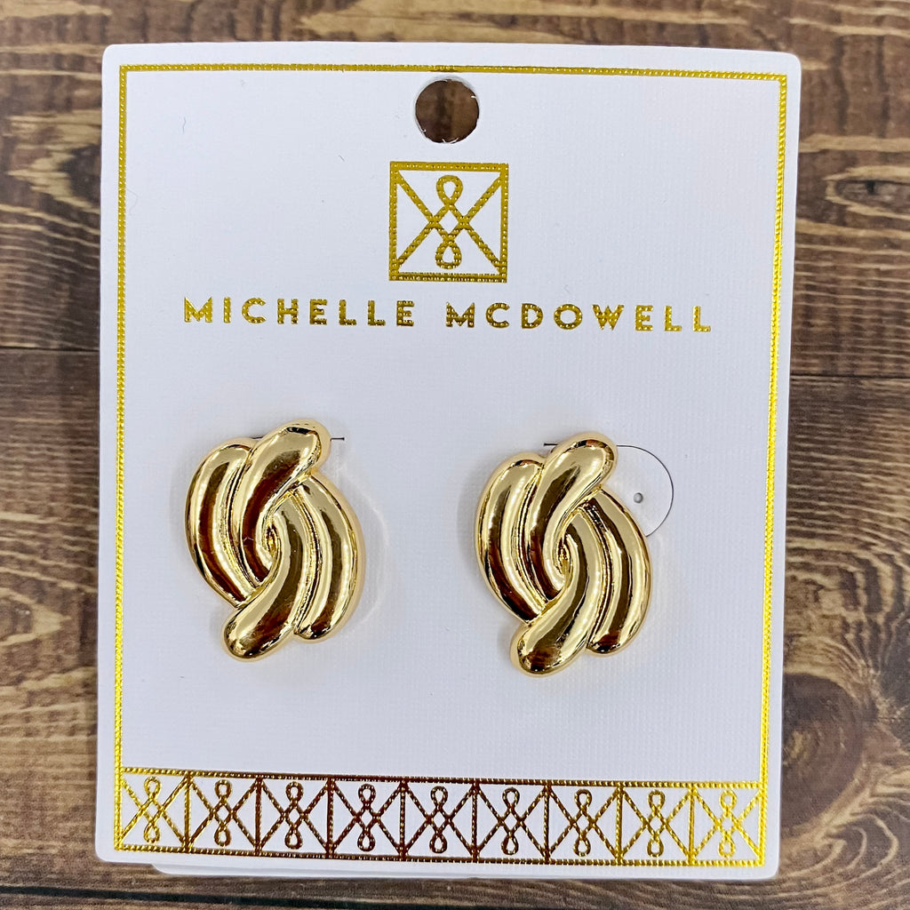 Harris Gold Twist Earrings - Lyla's: Clothing, Decor & More - Plano Boutique