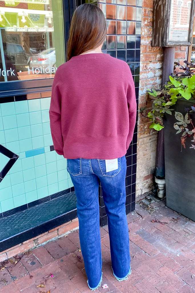 Wear It and Love It Wine Sweater - Lyla's: Clothing, Decor & More - Plano Boutique