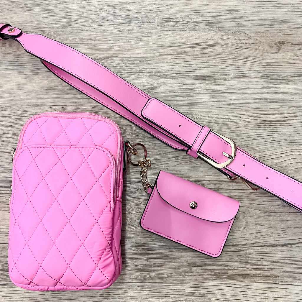 Jen & Co Parker Quilted Crossbody - Bubblegum - Lyla's: Clothing, Decor & More - Plano Boutique