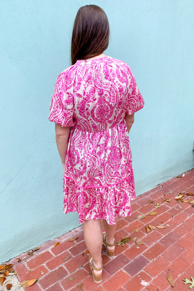 Get the Memo Magenta Print Dress - Lyla's: Clothing, Decor & More - Plano Boutique