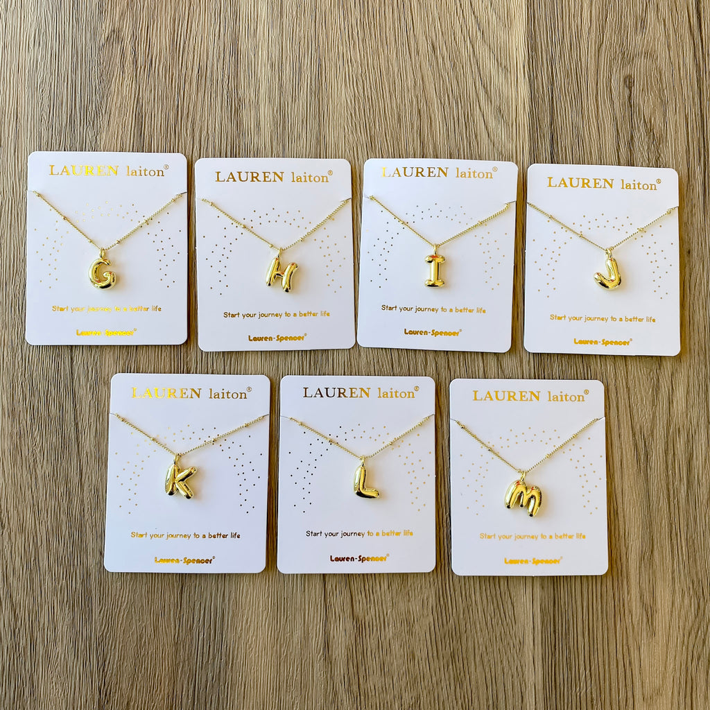 Bubble Letter Necklace - Lyla's: Clothing, Decor & More - Plano Boutique