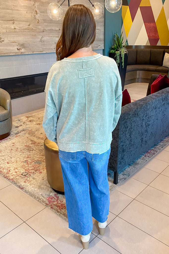 Around the Town Moss Top - Lyla's: Clothing, Decor & More - Plano Boutique