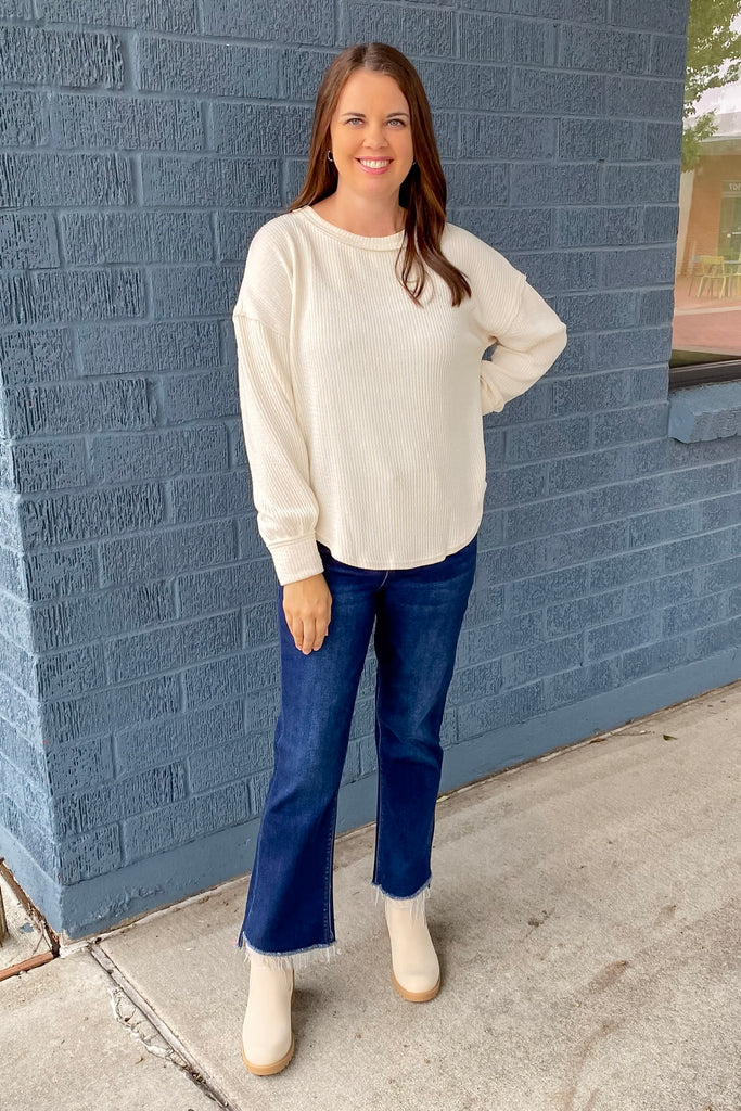 Cute As Can Be Cream Sweater - Lyla's: Clothing, Decor & More - Plano Boutique