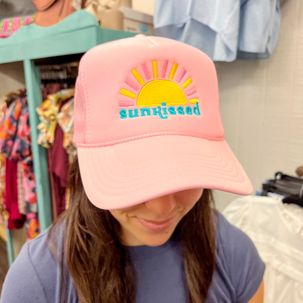 Sunkissed Foam Light Pink Trucker Hat - Lyla's: Clothing, Decor & More - Plano Boutique