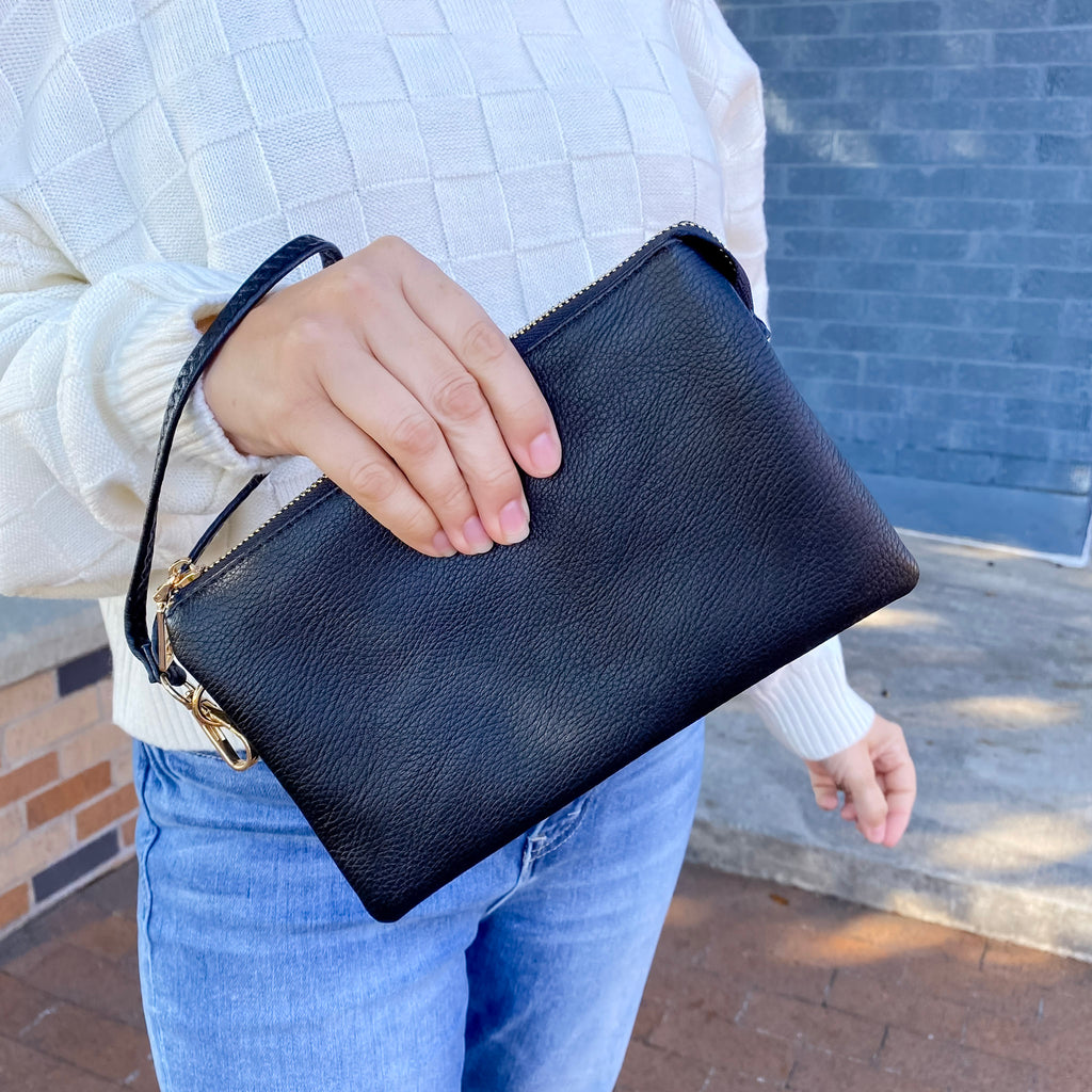 Jen & Co Riley Crossbody Handbag in Black - Lyla's: Clothing, Decor & More - Plano Boutique