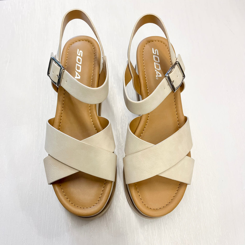 Clever Beige Wedge Shoe - Lyla's: Clothing, Decor & More - Plano Boutique