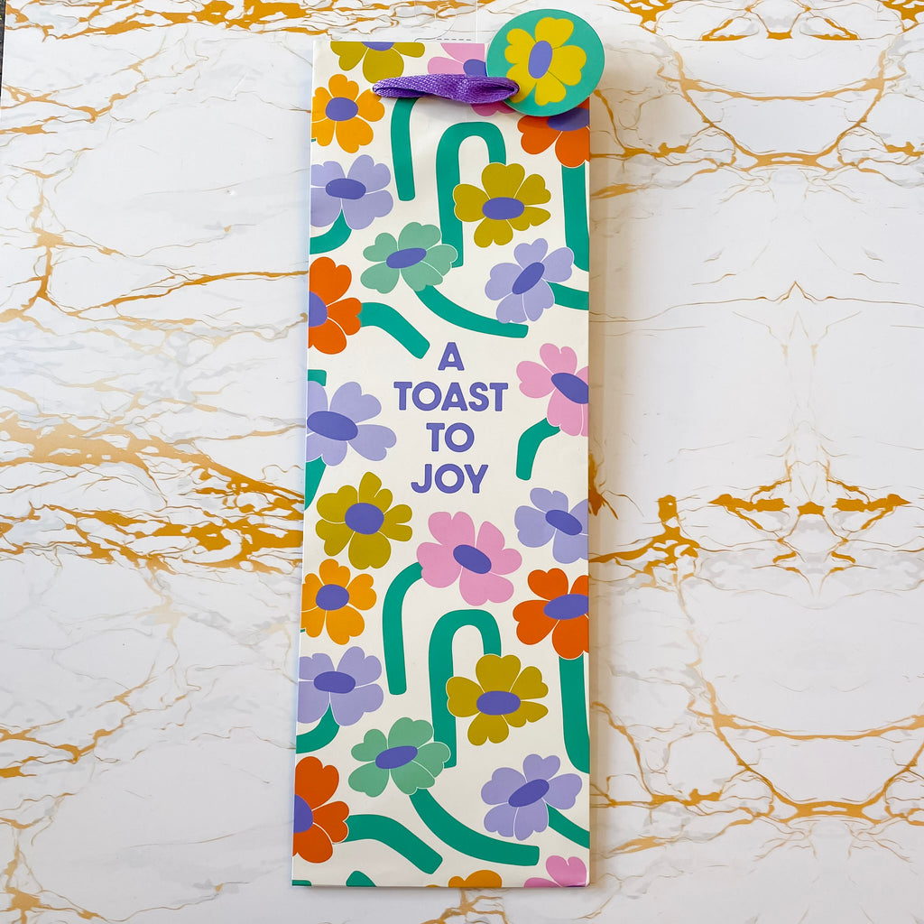 Cosmic Flowers A Toast To Joy Wine Bag - Lyla's: Clothing, Decor & More - Plano Boutique