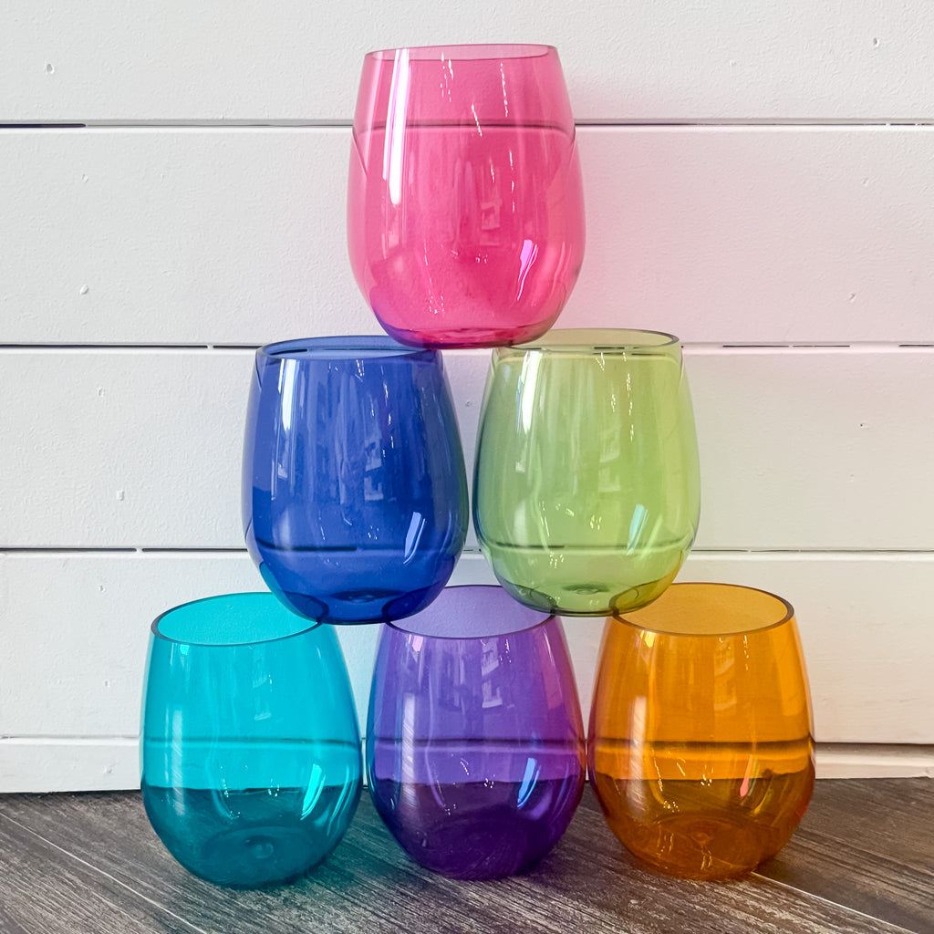 Unbreakable Stemless Wine Glasses- Jewel Collection – Lyla's: Clothing &  Gifts