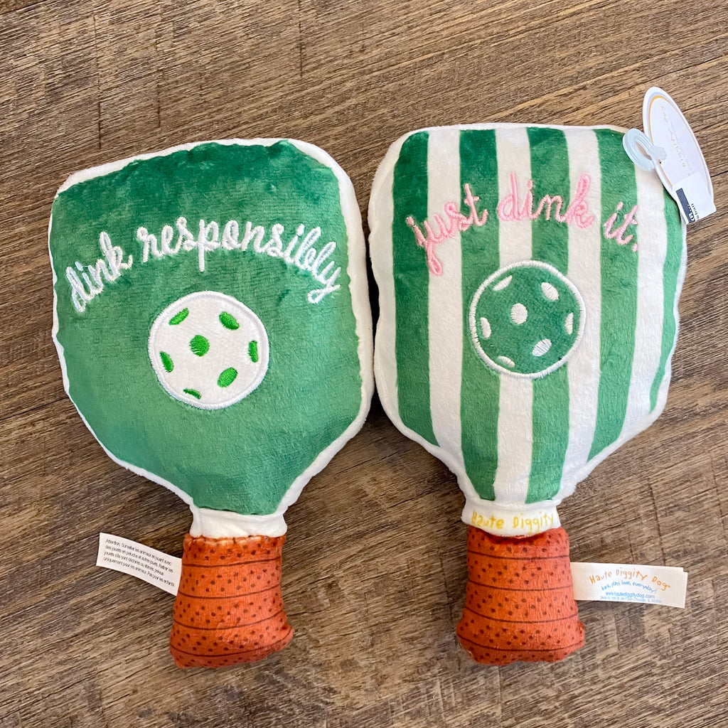 Green Stripe Pickleball Paddle Plush Toy - Lyla's: Clothing, Decor & More - Plano Boutique