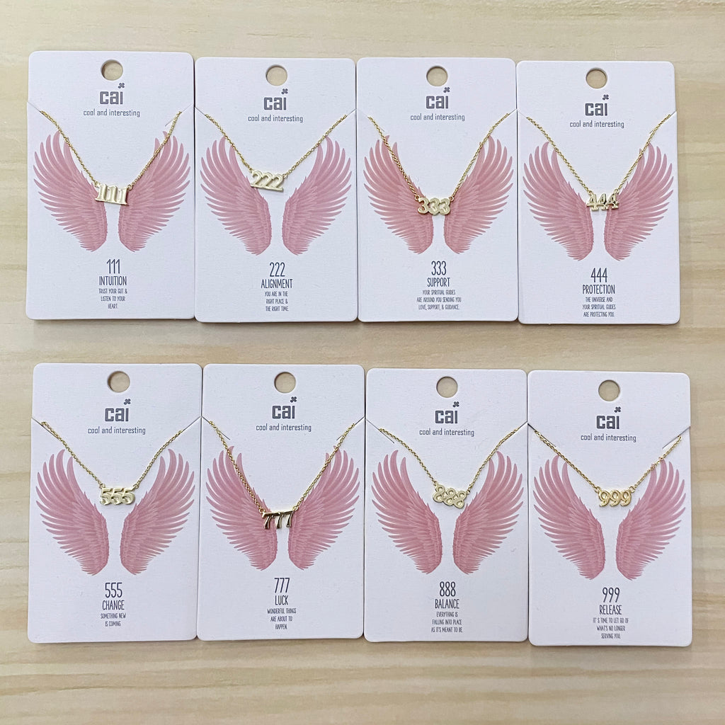 Angel Number Gold Necklaces - Lyla's: Clothing, Decor & More - Plano Boutique