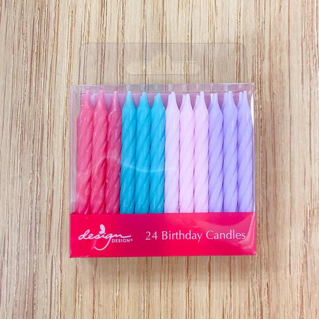 24 Birthday Candles Fun Colors - Lyla's: Clothing, Decor & More - Plano Boutique