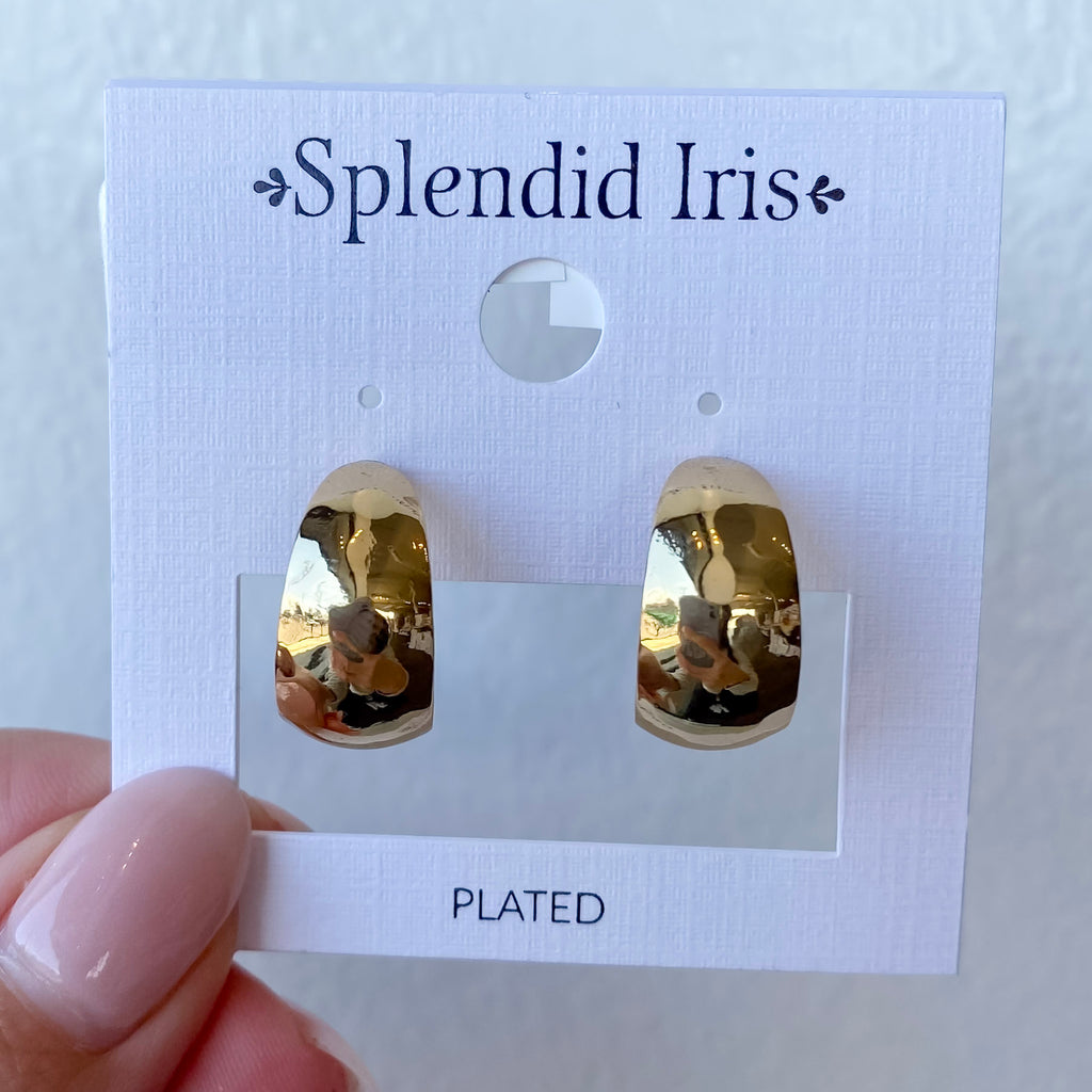 Small Rounded Trending Gold Hoops - Lyla's: Clothing, Decor & More - Plano Boutique