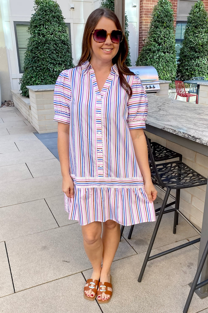 Pass The Line Striped Dress - Lyla's: Clothing, Decor & More - Plano Boutique