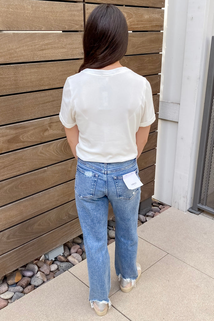 Everyday Ease Henley Ivory Top - Lyla's: Clothing, Decor & More - Plano Boutique