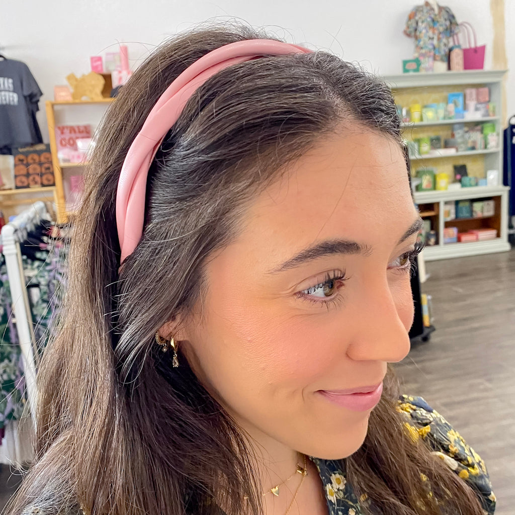 Faux Leather Twist Headband - Lyla's: Clothing, Decor & More - Plano Boutique