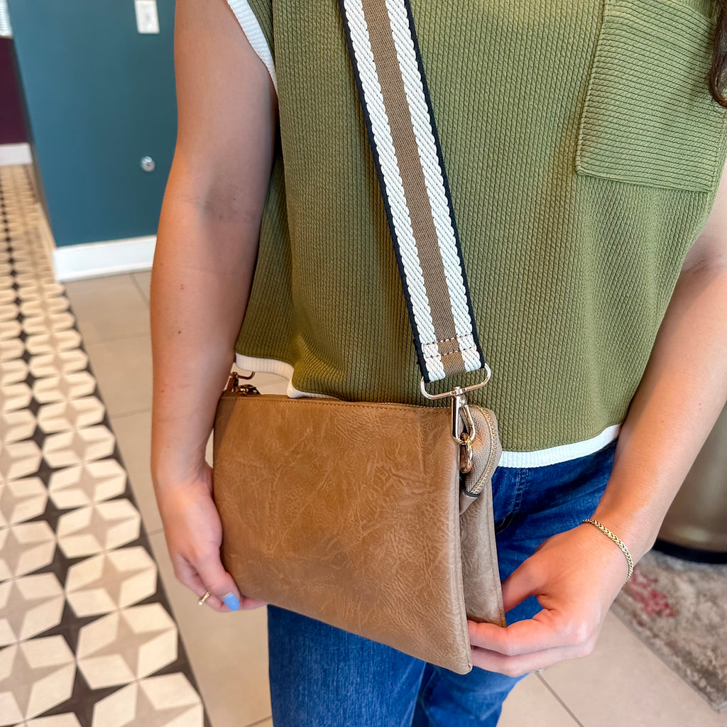 Jen & Co Izzy Crossbody Handbag - Taupe - Lyla's: Clothing, Decor & More - Plano Boutique