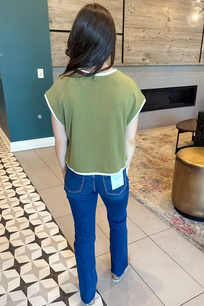 Brooklyn In The Summer Olive Top - Lyla's: Clothing, Decor & More - Plano Boutique