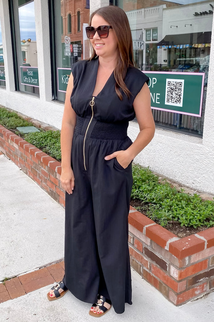 Sway the Day Away Black Jumpsuit - Lyla's: Clothing, Decor & More - Plano Boutique