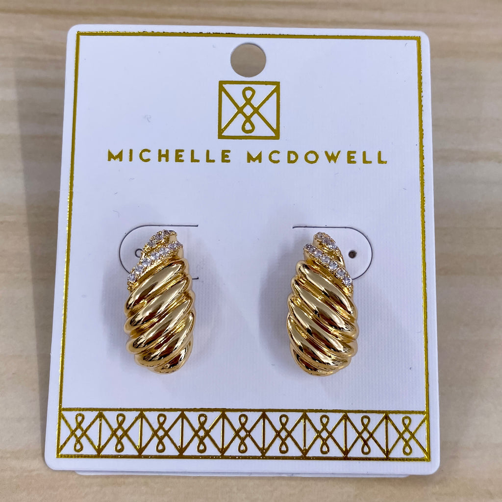 Brenna Gold Luxe Spiral Earrings - Lyla's: Clothing, Decor & More - Plano Boutique