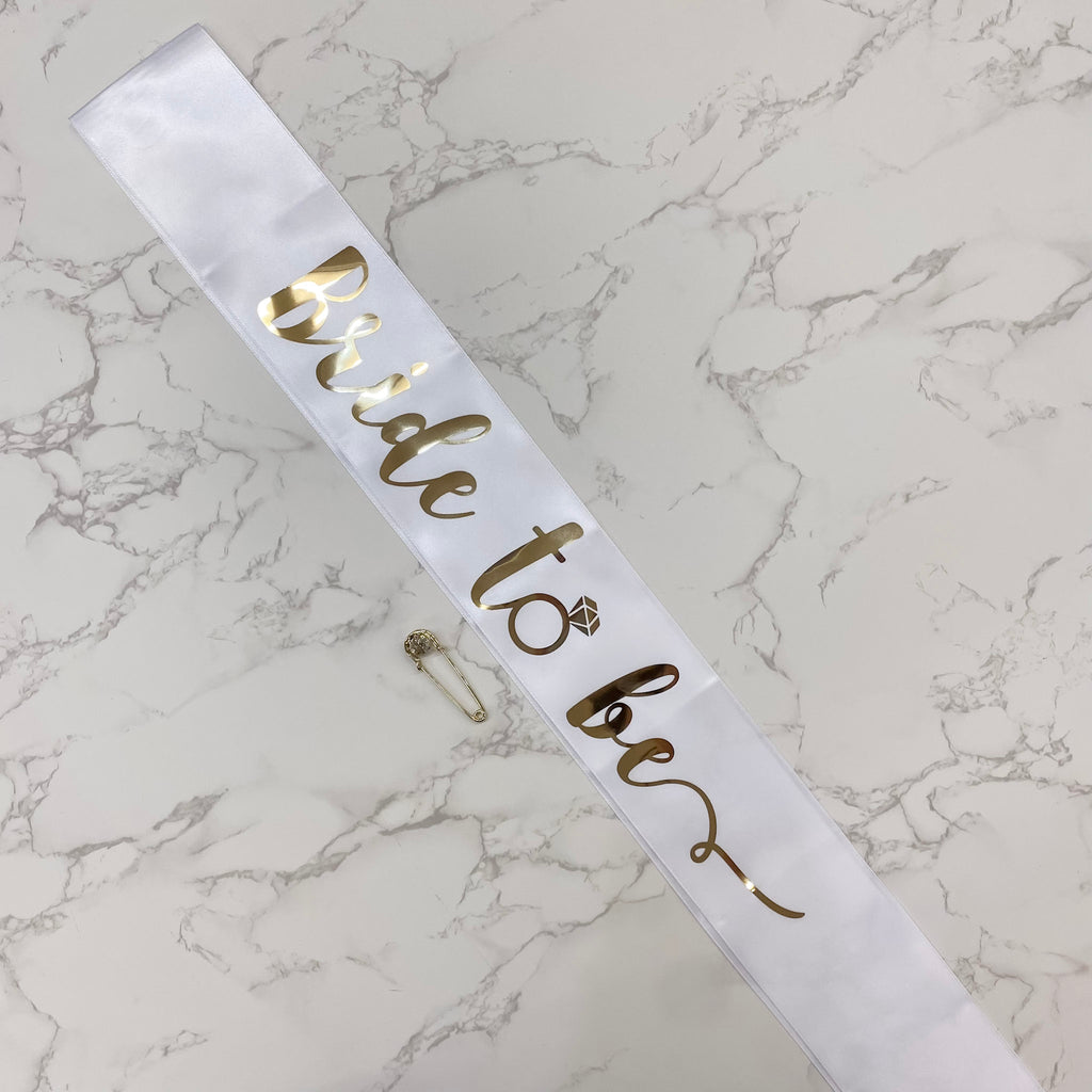 Bride To Be White Sash by XO Fetti - Lyla's: Clothing, Decor & More - Plano Boutique
