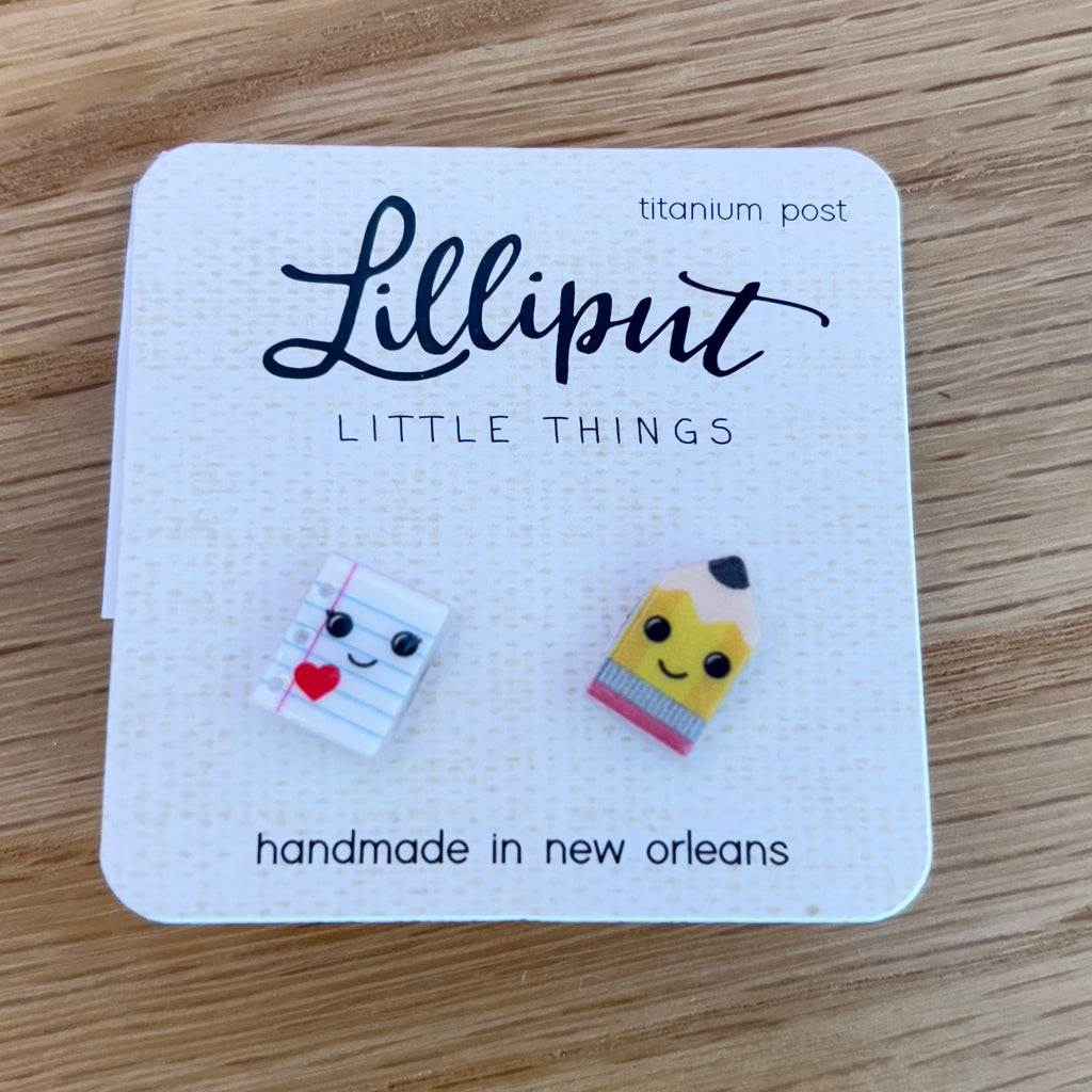 Paper and Pencil Earrings - Lyla's: Clothing, Decor & More - Plano Boutique