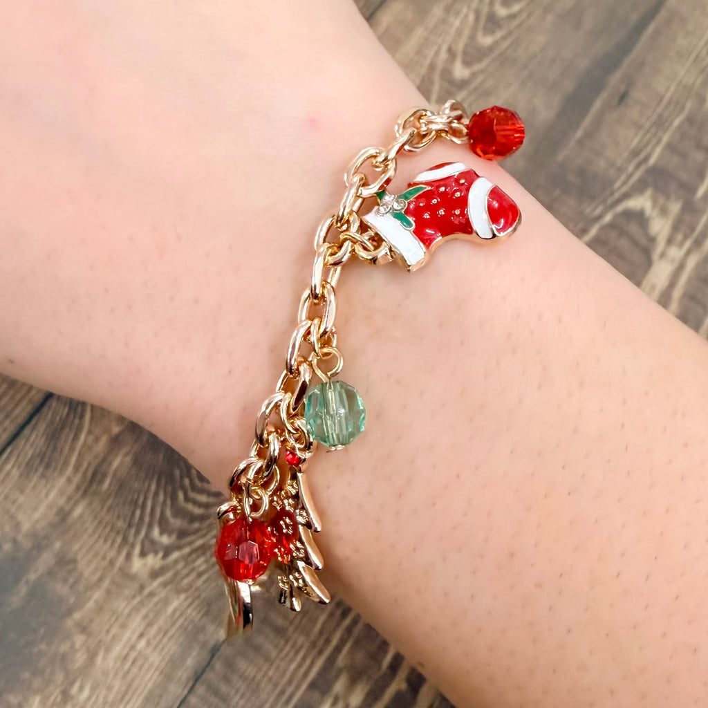 Festive Holiday Charm Bracelet - Lyla's: Clothing, Decor & More - Plano Boutique