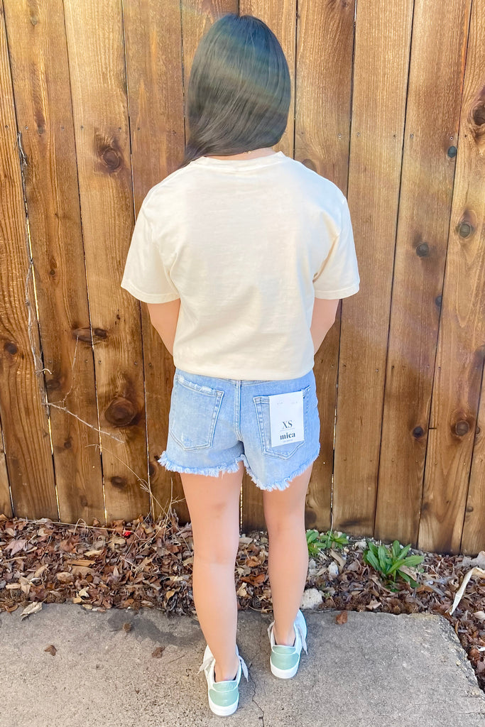 Very Azure Super High Distressed Denim Shorts by Mica - Lyla's: Clothing, Decor & More - Plano Boutique